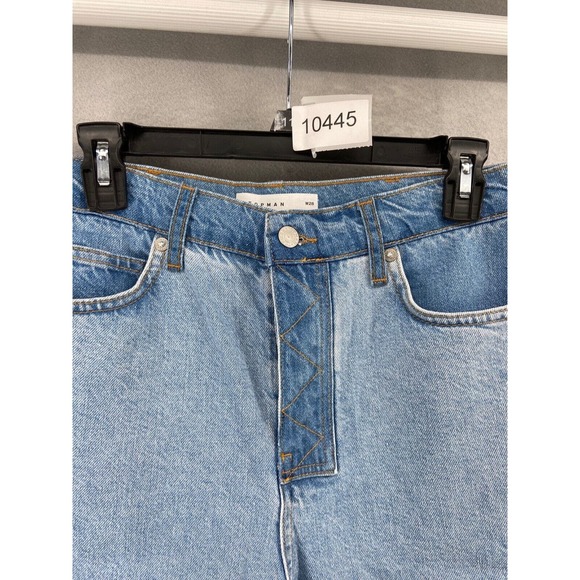 Topman Shorts Mens Sz 28 Slim Cut Off Denim Shorts Raw Hem Pockets Button Fly‎ - Picture 11 of 11